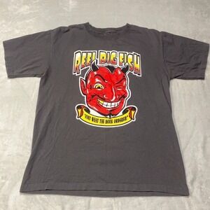 Reel Big Fish T-Shirt Devil Graphic Print Ska Punk Band Merch Tee Gray Men's S